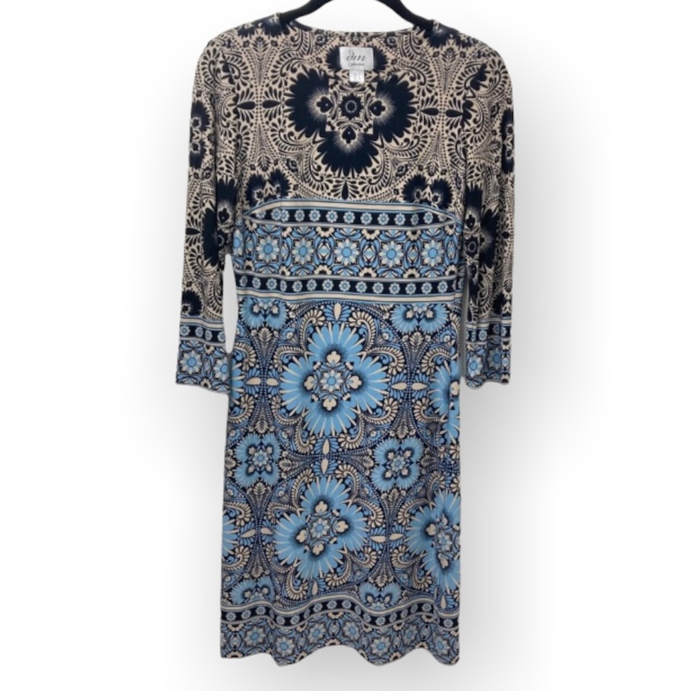 Dm Collection Stretchy Floral Shift Dress Size 2